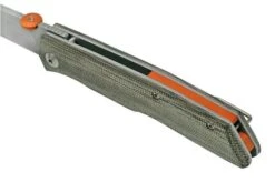 Fox Knives The Sicilian, Satin Green Micarta FX-525MI Pocket Knife, Bob Terzuola Design -Famous Knife Shop FOFX 525MI 07 fox