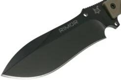 Fox Rimor Bushcraft FX-9CM07OD Black Outdoor Knife -Famous Knife Shop FOFX 9CM07OD 03 fox knives