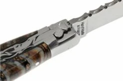 Fontenille Pataud Traditional 11 Cm, Guilloché, Mammoth Tooth, L11MMTG -Famous Knife Shop FPL11MMTG 04 fontenille pataud traditional 11cm fpl11mmtg 04