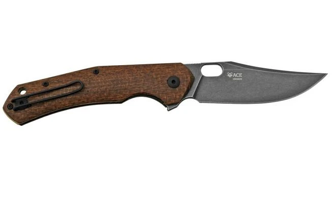 GiantMouse ACE Jutland Burlap Canvas Micarta PVD Vanadis 4E, Pocket Knife 4 GiantMouse ACE Jutland Burlap Canvas Micarta PVD Vanadis 4E, Pocket Knife - Image 2