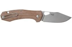 GiantMouse ACE Grand, Natural Canvas Micarta Pocket Knife -Famous Knife Shop GMGRAND NAT MICARTA 02 giantmouse
