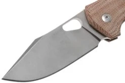 GiantMouse ACE Grand, Natural Canvas Micarta Pocket Knife -Famous Knife Shop GMGRAND NAT MICARTA 03 giantmouse