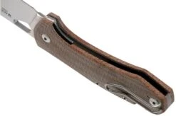 GiantMouse ACE Grand, Natural Canvas Micarta Pocket Knife -Famous Knife Shop GMGRAND NAT MICARTA 05 giantmouse