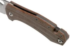 GiantMouse ACE Grand, Natural Canvas Micarta Pocket Knife -Famous Knife Shop GMGRAND NAT MICARTA 07 giantmouse