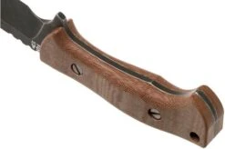 Rick Hinderer Ranch Bowie Natural Canvas Micarta, Battle Black, Bowie Knife -Famous Knife Shop HRK TRB BB NM 04 rick hinderer knives