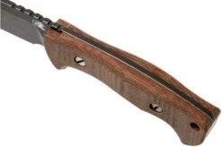 Rick Hinderer Ranch Bowie Natural Canvas Micarta, Battle Black, Bowie Knife -Famous Knife Shop HRK TRB BB NM 05 rick hinderer knives