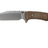 Rick Hinderer Ranch Bowie Natural Canvas Micarta, Stonewashed, Bowie Knife -Famous Knife Shop HRK TRB SW NM 01 rick hinderer knives