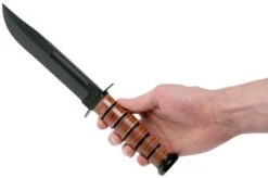 KA-BAR Single Mark 1320 Plain Edge, Leather, Leather Sheath -Famous Knife Shop KA1320 06 ka bar