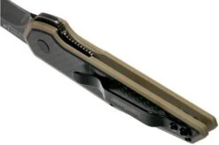 Kershaw Fraxion 1160TANBW Pocket Knife Tan Blackwash, Jens Anso Design -Famous Knife Shop KE1160TANBW 05 kershaw