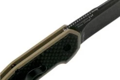 Kershaw Fraxion 1160TANBW Pocket Knife Tan Blackwash, Jens Anso Design -Famous Knife Shop KE1160TANBW 06 kershaw