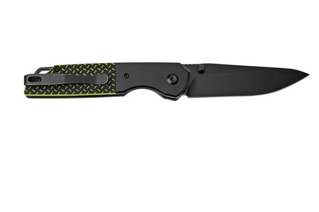 Kansept Warrior T1005S2 Black Drop Point, Black & Green G10 Pocket Knife, Kim Ning Design 4 Kansept Warrior T1005S2 Black Drop Point, Black & Green G10 Pocket Knife, Kim Ning Design - Image 2