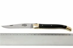 Forge De Laguiole Pocket Knife, Black Horn, 1211BN 11 Forge De Laguiole Pocket Knife, Black Horn, 1211BN -Famous Knife Shop LA1211BN 05 forge de laguiole vouwmes la1211bn d5