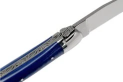Forge De Laguiole 1211INTCBLEB 11cm, Blue Micarta, Laguiole Knife -Famous Knife Shop LA1211INTCBLEB 06 forge de laguiole