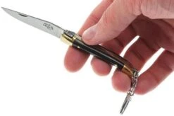 Forge De Laguiole Keychain Pocket Knife, Black Horn -Famous Knife Shop LA1270B 05 forge de laguiole la1270b 05