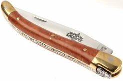 Forge De Laguiole - Natural Wood Folder, 3 Inch, Briarwood -Famous Knife Shop LA129BR 03 forge de laguiole vouwmes la129br d3