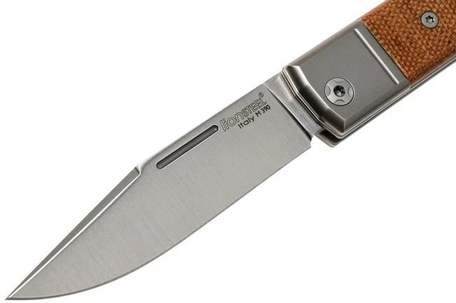 LionSteel BestMan BM1 CVN Natural Canvas Micarta Slipjoint Pocket Knife 5 LionSteel BestMan BM1 CVN Natural Canvas Micarta Slipjoint Pocket Knife - Image 3
