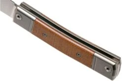 LionSteel BestMan BM1 CVN Natural Canvas Micarta Slipjoint Pocket Knife 14 LionSteel BestMan BM1 CVN Natural Canvas Micarta Slipjoint Pocket Knife -Famous Knife Shop LI BM1 CVN 05 lionsteel