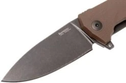 LionSteel KUR BBR Blackwashed, Bruin G10 -Famous Knife Shop LI KUR BBR 03 lionsteel li kur bbr 03