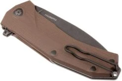 LionSteel KUR BBR Blackwashed, Bruin G10 -Famous Knife Shop LI KUR BBR 04 lionsteel li kur bbr 04