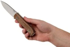LionSteel M4-CVN M390, Natural Canvas Micarta -Famous Knife Shop LI M4 CVN 06 lionsteel