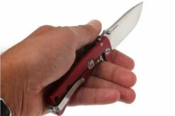 LI-SR2A-OS LionSteel SR-2A-OS, Aluminum, Red/satin 16 LI-SR2A-OS LionSteel SR-2A-OS, Aluminum, Red/satin -Famous Knife Shop LI SR2A RS 06 lionsteel li sr2a rs d6
