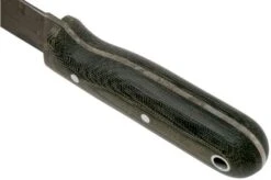 LT Wright Bushbaby HC, 1075, Matte Black Micarta, Leather Sheath, Bushcraft Knife -Famous Knife Shop LT BUBA BM LS 04 lt wright