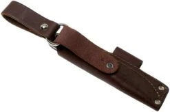 LT Wright Bushbaby HC, 1075, Matte Black Micarta, Leather Sheath, Bushcraft Knife -Famous Knife Shop LT BUBA BM LS 07 lt wright