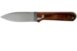 LT Wright Genesis Flat Grind, A2, Desert Ironwood, Leather Sheath, Bushcraft Knife