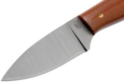 LT Wright Patriot, A2, Polished Natural Micarta, Red Liners, Leather Sheath, Outdoor Knife -Famous Knife Shop LT PAT NM RL POL LS 03 lt wright