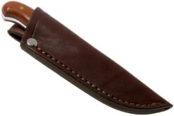 LT Wright Patriot, A2, Polished Natural Micarta, Red Liners, Leather Sheath, Outdoor Knife -Famous Knife Shop LT PAT NM RL POL LS 06 lt wright