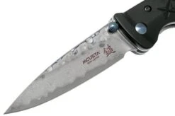 Mcusta MC-161D Fusion, Black, Handle/blade: Black Aluminium And Damascus -Famous Knife Shop MC161D 03 mcusta v201909