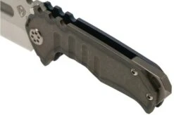 Medford Praetorian T S35VN, Tumbled Droppoint, Tumbled Flamed Handle, Silver Hardware Pocket Knife -Famous Knife Shop MF 20 PT 01 08 medford