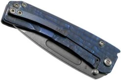 Medford Slim Midi Marauder S35VN Blue Bark Handle, Tumbled Blade Pocket Knife -Famous Knife Shop MF 20 SMM 07 04 medford