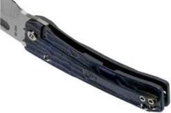 Medford Slim Midi Marauder S35VN Blue Bark Handle, Tumbled Blade Pocket Knife -Famous Knife Shop MF 20 SMM 07 05 medford