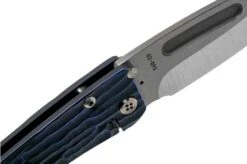 Medford Slim Midi Marauder S35VN Blue Bark Handle, Tumbled Blade Pocket Knife -Famous Knife Shop MF 20 SMM 07 06 medford