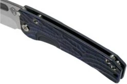 Medford Slim Midi Marauder S35VN Blue Bark Handle, Tumbled Blade Pocket Knife -Famous Knife Shop MF 20 SMM 07 07 medford