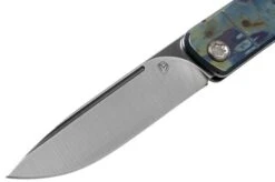 Medford Gentleman Jack S35VN, Tumbled Blade, Faced Galaxy Handle, Silver Hardware Pocket Knife -Famous Knife Shop MF 21 GJ 04 03 medford
