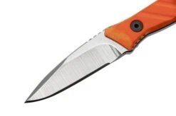 Medford Necromancer S35VN Tumbled Blade, Orange G10 Handle, Neck Knife -Famous Knife Shop MF 22 NM 04 03 medford