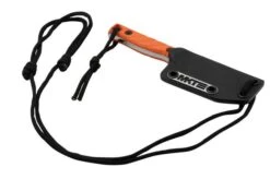 Medford Necromancer S35VN Tumbled Blade, Orange G10 Handle, Neck Knife -Famous Knife Shop MF 22 NM 04 06 medford