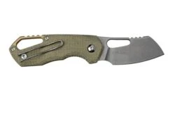MKM Isonzo FX03M-2GC Cleaver M390, Green Canvas Micarta Pocket Knife, Jesper Voxnaes Design -Famous Knife Shop MMK FX03M 2GC 02 mkm