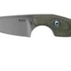 MKM Mikro 2 Wharncliffe, Stonewashed Green Canvas Micarta Neck Knife, Jesper Voxnaes Design -Famous Knife Shop MMK MR02 GC 01 mkm knives