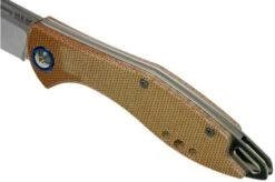 MKM Fara MY01-NC Natural Micarta Pocket Knife, Lucas Burnley Design -Famous Knife Shop MMK MY01 NC 07 mkm knives