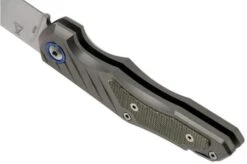 MKM Root RT-GCT Titanium Green Canvas Micarta Pocket Knife, Jens Anso Design -Famous Knife Shop MMK RT GCT 05 mkm knives