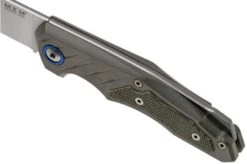 MKM Root RT-GCT Titanium Green Canvas Micarta Pocket Knife, Jens Anso Design -Famous Knife Shop MMK RT GCT 07 mkm knives