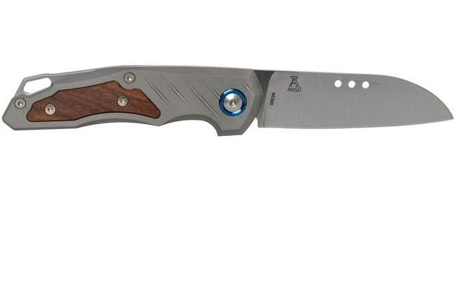 MKM Root RT-ST Titanium Santos Wood Pocket Knife, Jens Anso Design 4 MKM Root RT-ST Titanium Santos Wood Pocket Knife, Jens Anso Design - Image 2