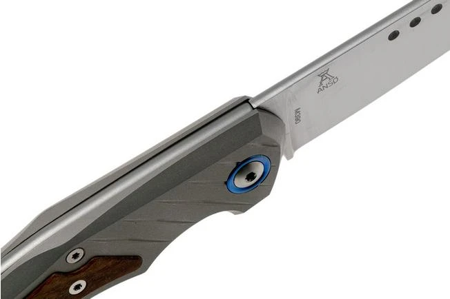 MKM Root RT-ST Titanium Santos Wood Pocket Knife, Jens Anso Design 8 MKM Root RT-ST Titanium Santos Wood Pocket Knife, Jens Anso Design - Image 6