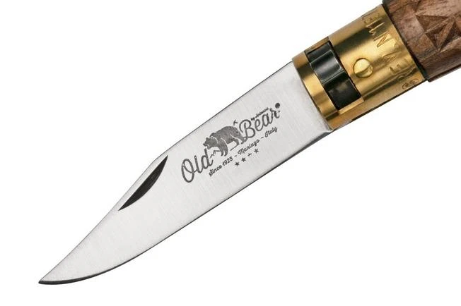 Old Bear Classical Carved Walnut XS, 9307-15-LNI Pocket Knife 5 Old Bear Classical Carved Walnut XS, 9307-15-LNI Pocket Knife - Image 3