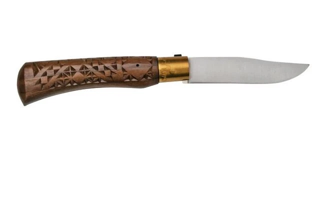 Old Bear Classical Carved Walnut M, 9307-19-LNI Pocket Knife 4 Old Bear Classical Carved Walnut M, 9307-19-LNI Pocket Knife - Image 2