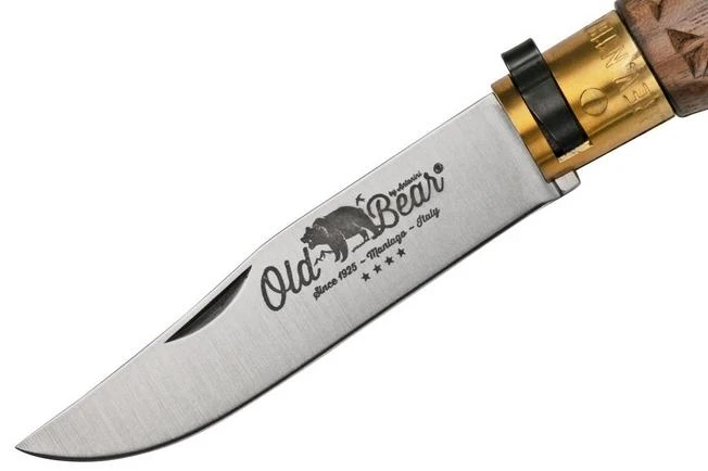 Old Bear Classical Carved Walnut M, 9307-19-LNI Pocket Knife 5 Old Bear Classical Carved Walnut M, 9307-19-LNI Pocket Knife - Image 3