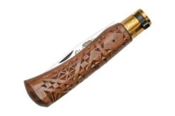 Old Bear Classical Carved Walnut M, 9307-19-LNI Pocket Knife 13 Old Bear Classical Carved Walnut M, 9307-19-LNI Pocket Knife -Famous Knife Shop OB9307 19 LNI 04 oldbear